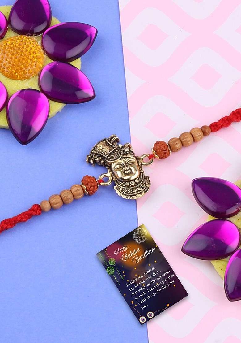 Set Of 2 Bhabhi Bhaiya Rakhi Gift Set - Indya