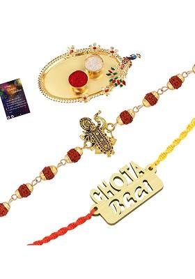 Men Set Of 2 Beaded Rakhi Gift Set