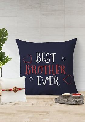 Best Brother Printed Cushion And Rakhi Gift Set
