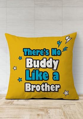 Unisex Typography Printed Cushion And Rakhi Gift Set
