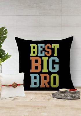 Best Big Bro Printed Cushion And Rakhi Gift Set