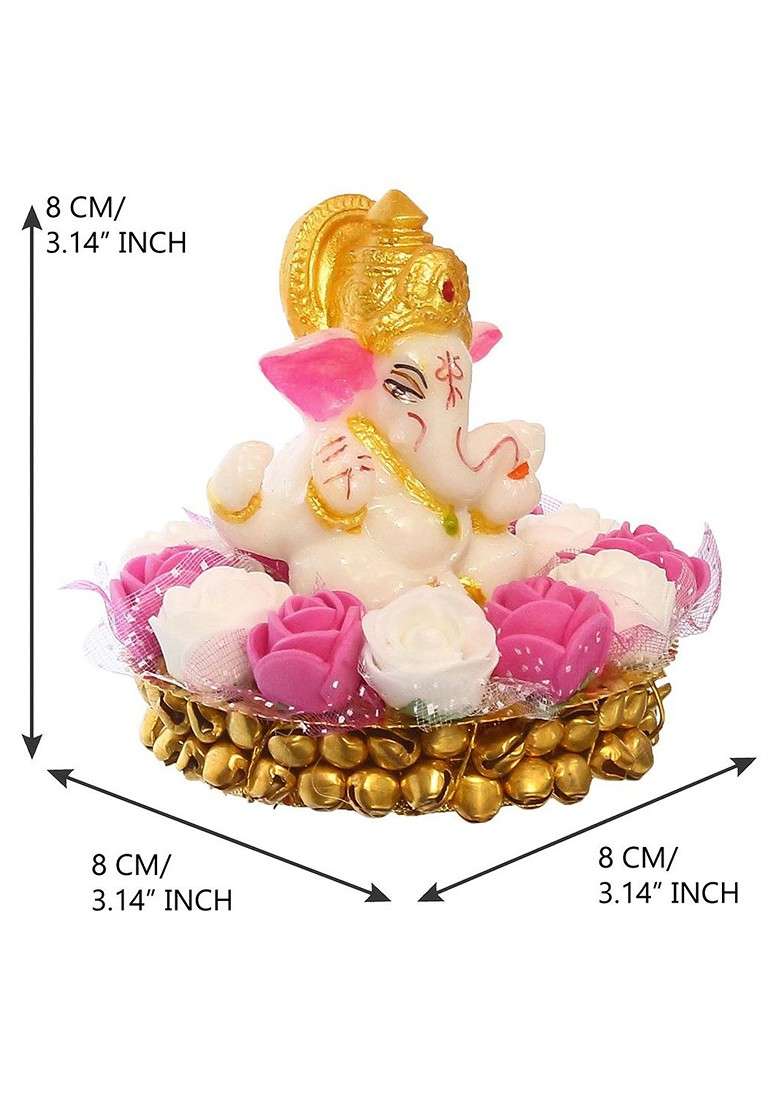 Set Of 4 Rakhi With Ganesh Idol Gift Set - Indya