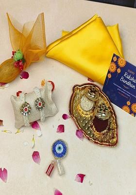 5Pcs Rakhi And Lumba Rakhi Gift Set