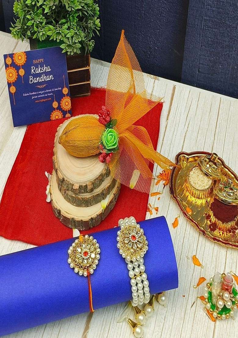 5Pcs Rakhi And Lumba Rakhi Gift Set - Indya
