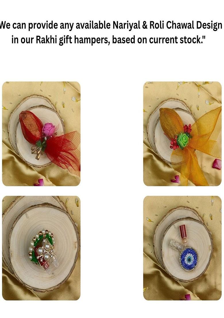 5Pcs Designer Rakhi Gift Set - Indya
