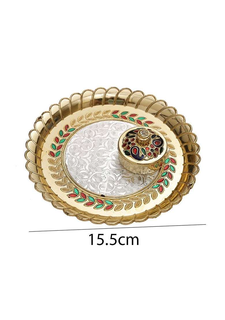 Set Of 2 Beaded Bhaiya Bhabhi Rakhi With Pooja Thai And Roli Chawal - Indya