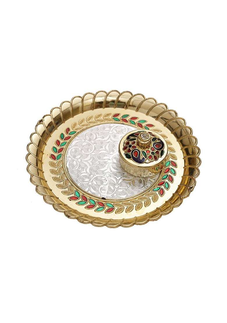 Set Of 2 Beaded Bhaiya Bhabhi Rakhi With Pooja Thai And Roli Chawal - Indya