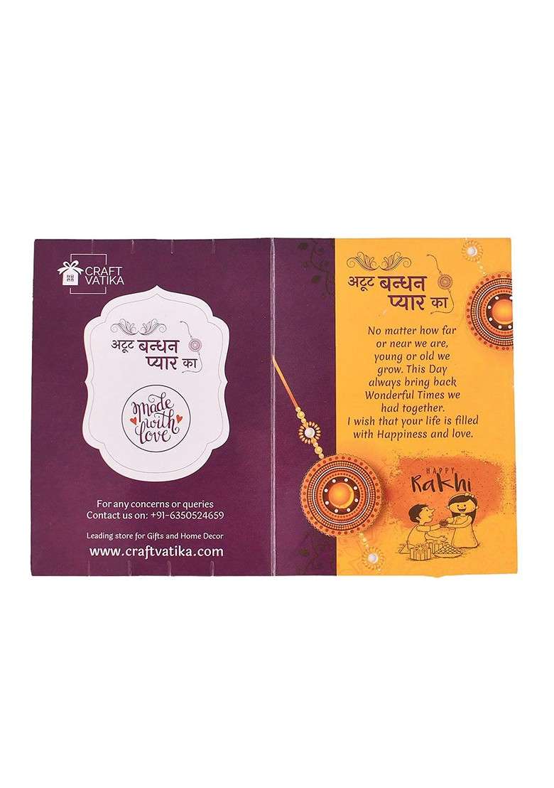 Set Of 2 Evil Eye Rakhi With Krishna Idol Gift Set - Indya