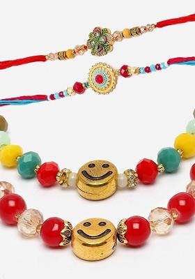 Men Set Of 6 Rakhi With Roli Chawal Gift Set