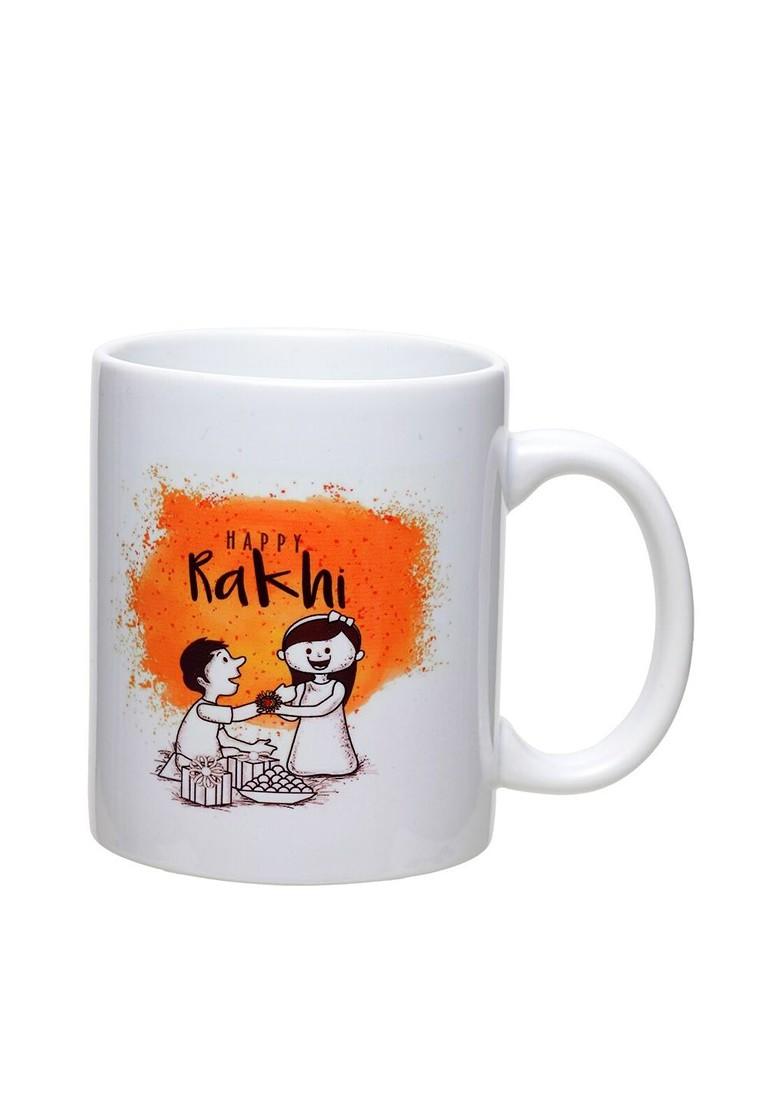 Men Set Of 4 Mugs And Rakhi Gift Set - Indya
