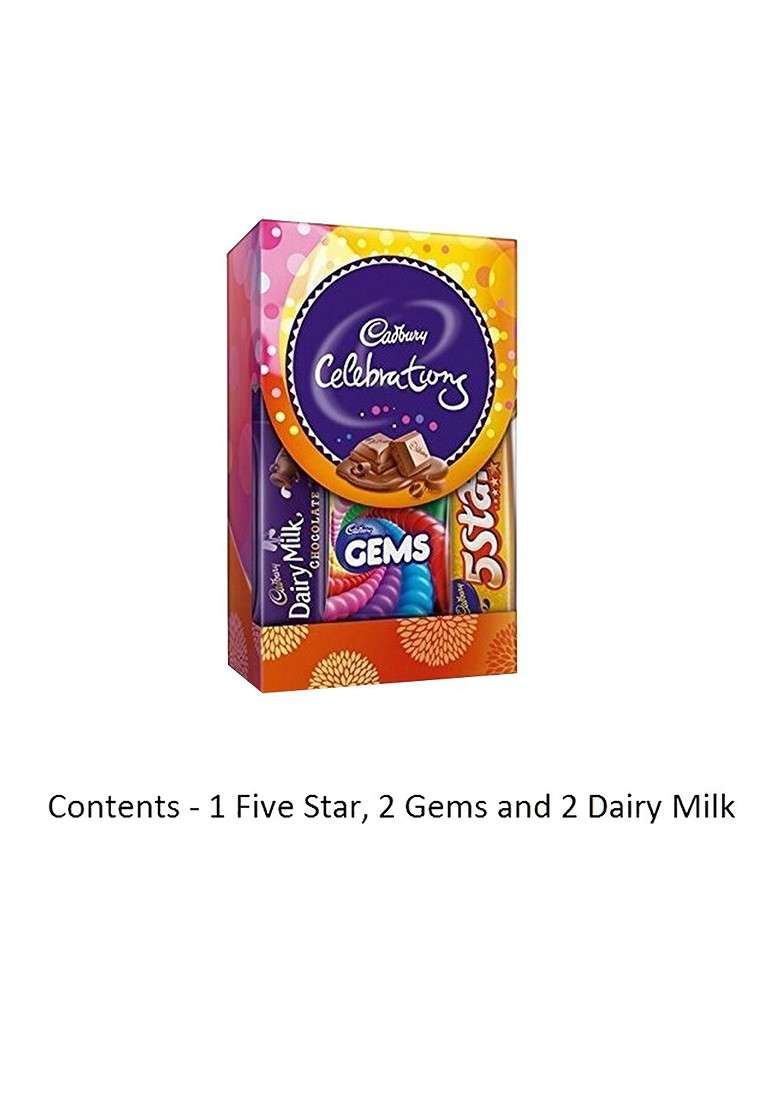Set Of 4 Floral Pearls Lumba Designer Rakhis With Cadbury Celebrations - Indya
