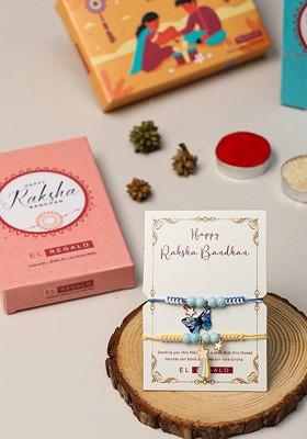 Kids Set Of 2 Beaded Rakhi Gift Set