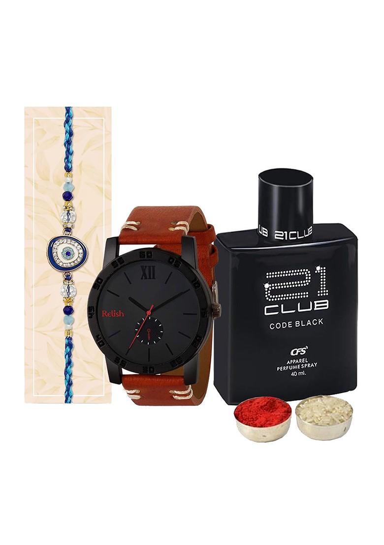 Set Of 2 Watch And Perfume And Rakhi Gift Set