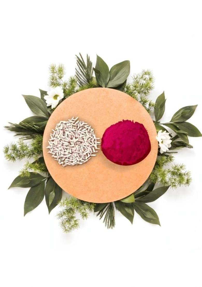 Rakhi Roli Chawal Coin And Greeting Card Rakhi Gift Set - Indya
