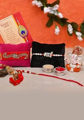 Set Of 5 Rakhi With Showpiece Gift Set