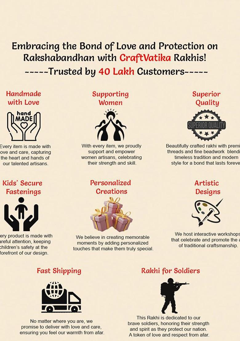 5 Pcsturtle In Plate Showpiece With Greeting Card And Roli Chawal Rakhi Gift Set - Indya