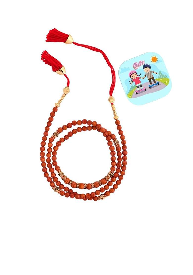 Rudraksh Rakhi With Tilak Set And Fridge Magnet - Indya