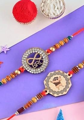 Kids Set Of 2 Rakhi Gift Set With Fridge Magnet