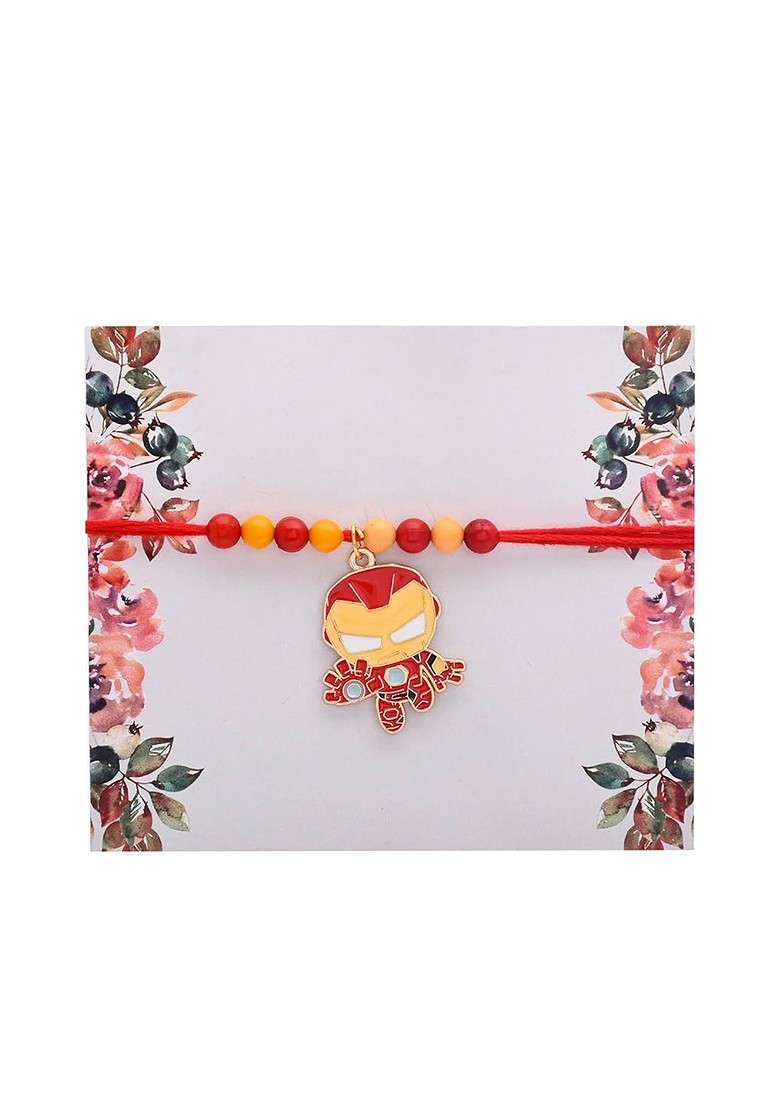 Cartoon Beaded Rakhi With Fridge Magnet And Roli Tilak - Indya