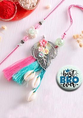 2 Pcs Bhaiya Bhabhi Rakhi With Fridge Magnet Roli Tilak