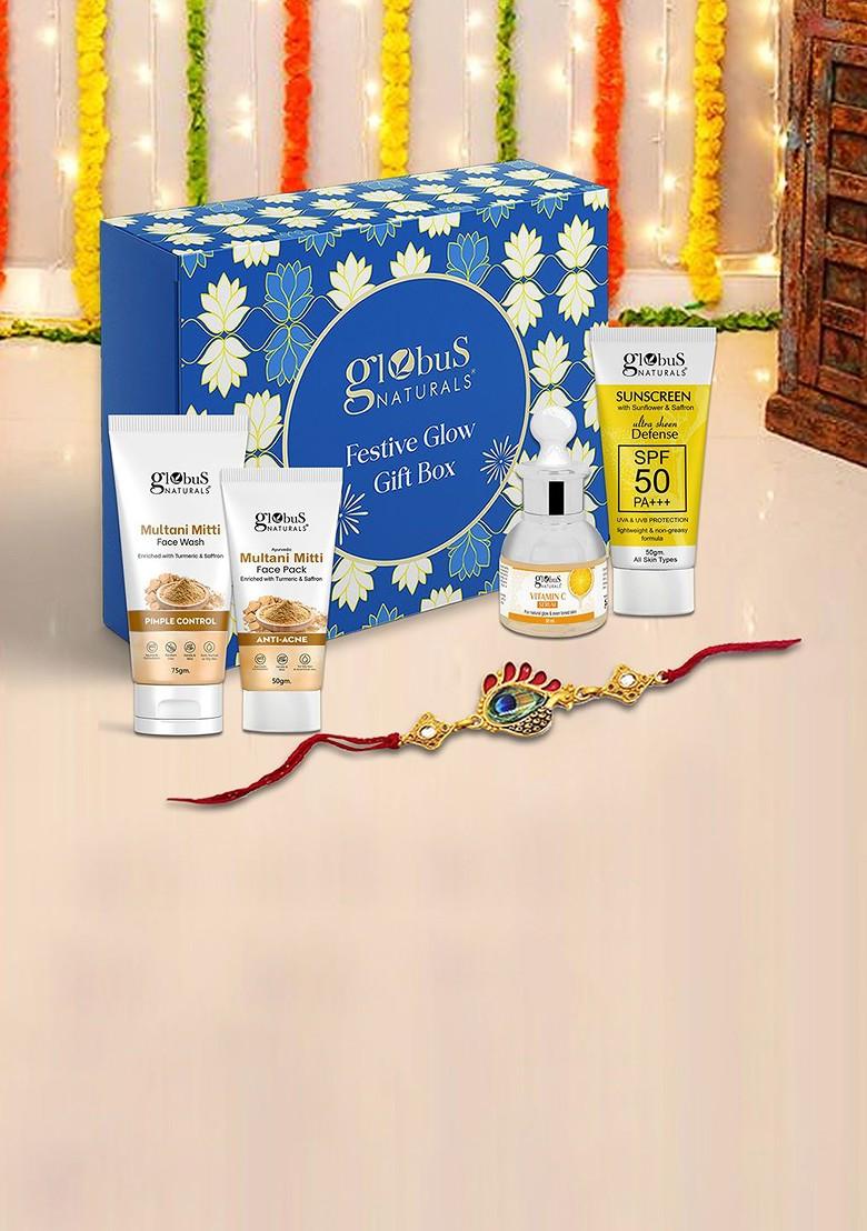 Rakhi With Multani Mitti Products Gift Set