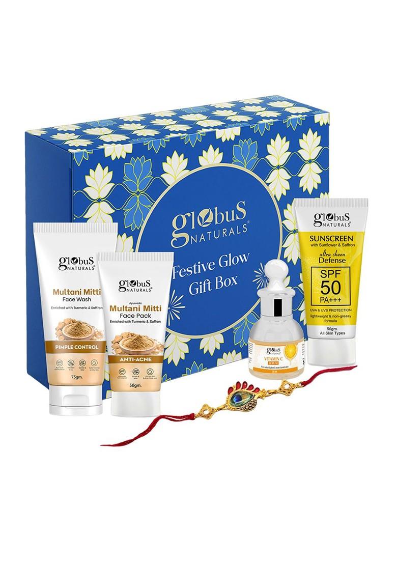 Rakhi With Multani Mitti Products Gift Set