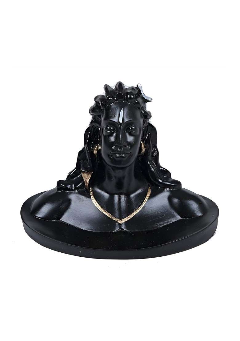 Set Of 4 Rakhi And Black Adiyogi Showpiece - Indya