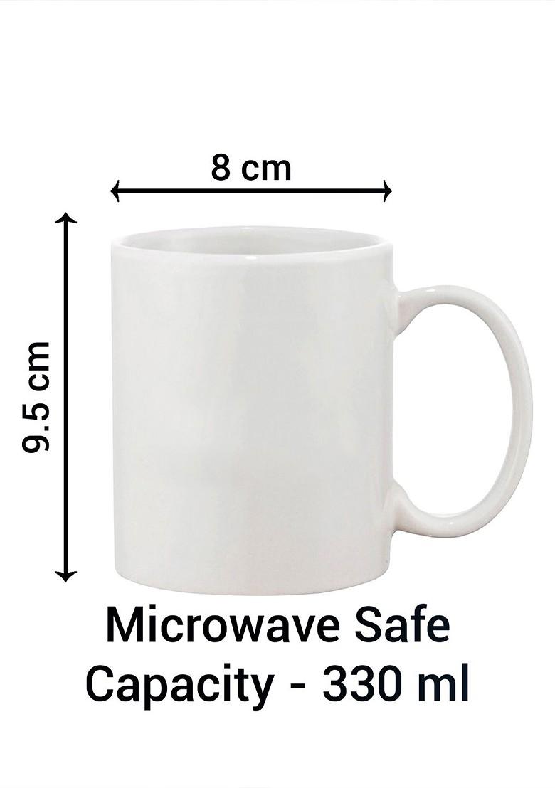 Stone Studded Rakhi And Printed Ceramic Mug Gift Set