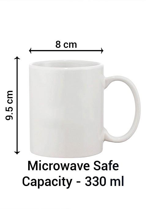 Stone Studded Rakhi And Printed Ceramic Mug Gift Set