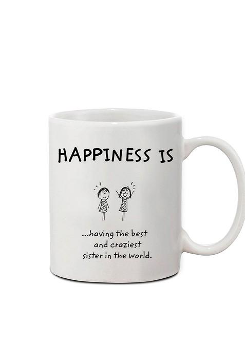 Stone Studded Rakhi And Printed Ceramic Mug Gift Set