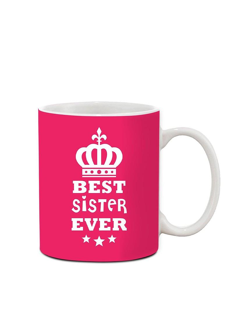 Stone Studded Rakhi And Printed Ceramic Mug Gift Set