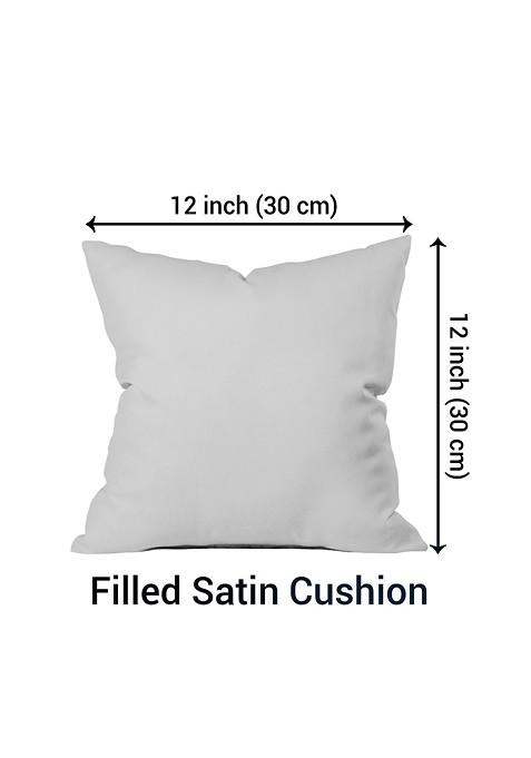 Stone Studded Rakhi And Printed Cushion Gift Set