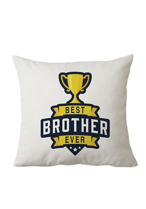 Stone Studded Rakhi And Printed Cushion Gift Set