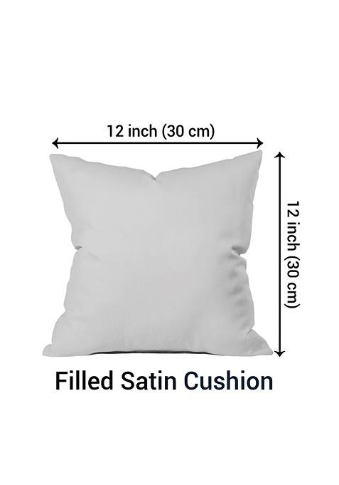 Stone Studded Rakhi And Printed Cushion Gift Set