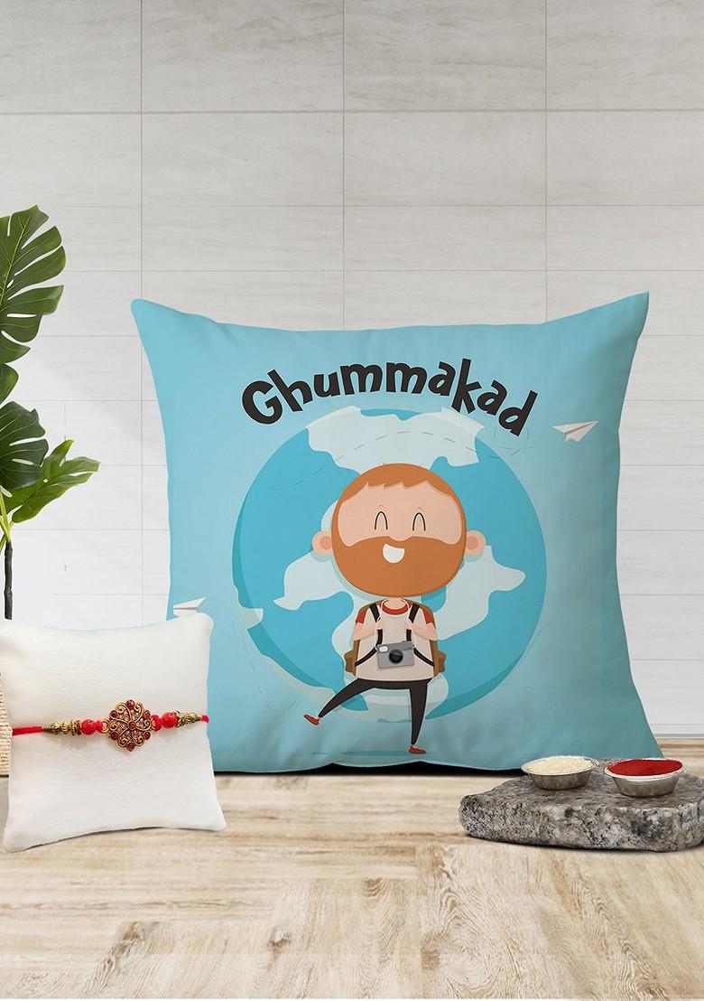 Rakhi And Cushion Gift Set