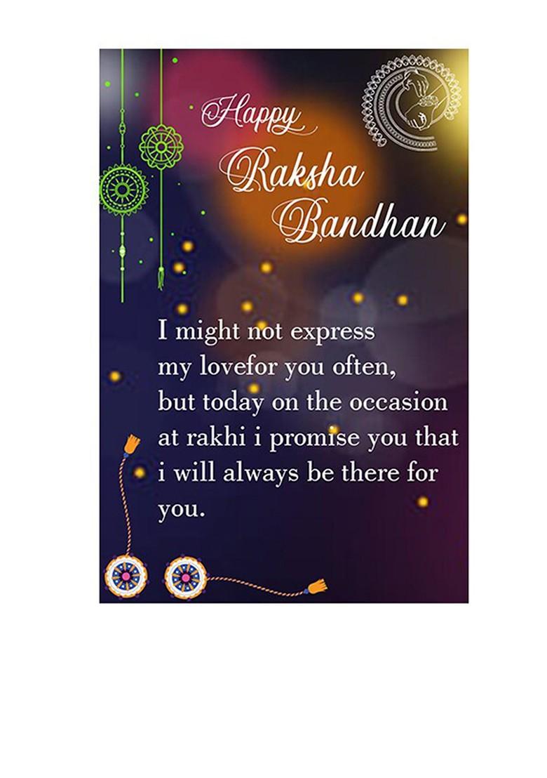 Set Of 2 Rakhi With Pooja Thali