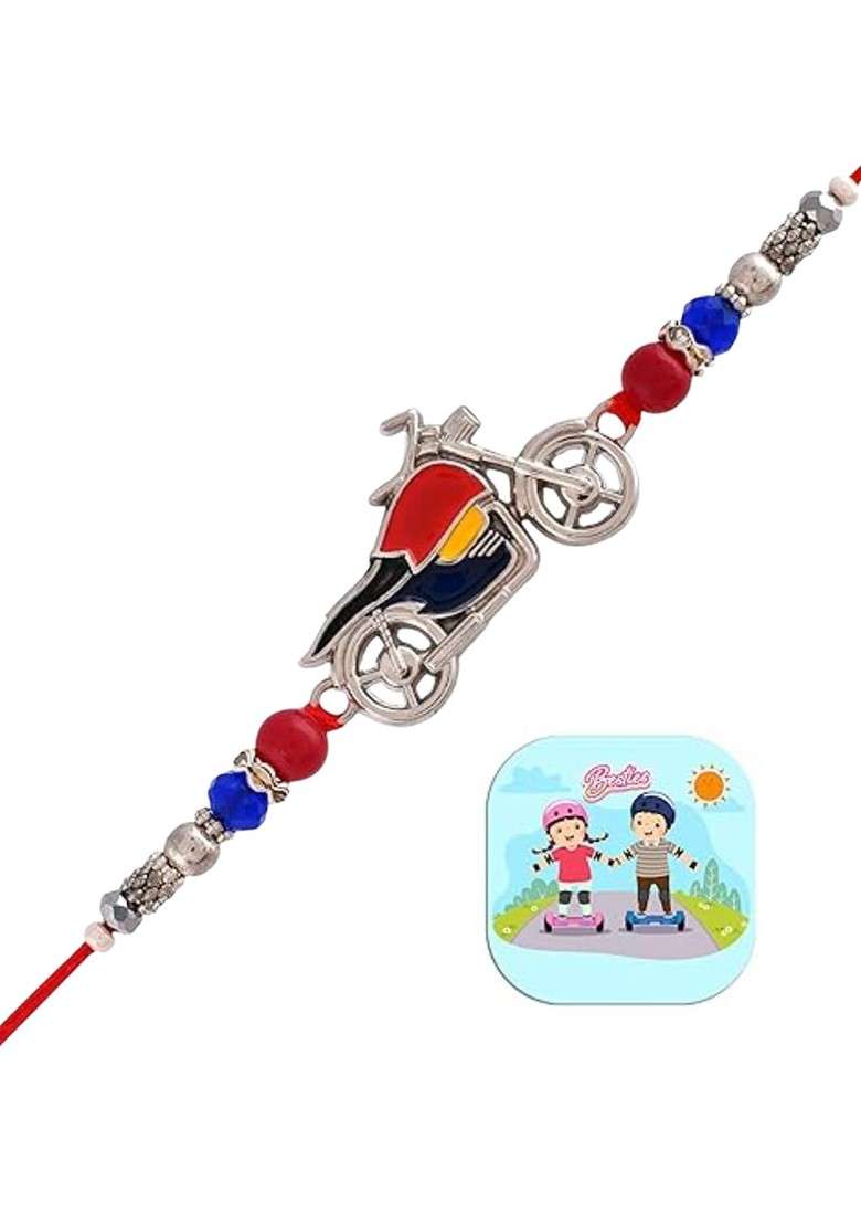 Kids Set Of 1 Rakhi With Fridge Magnet - Indya