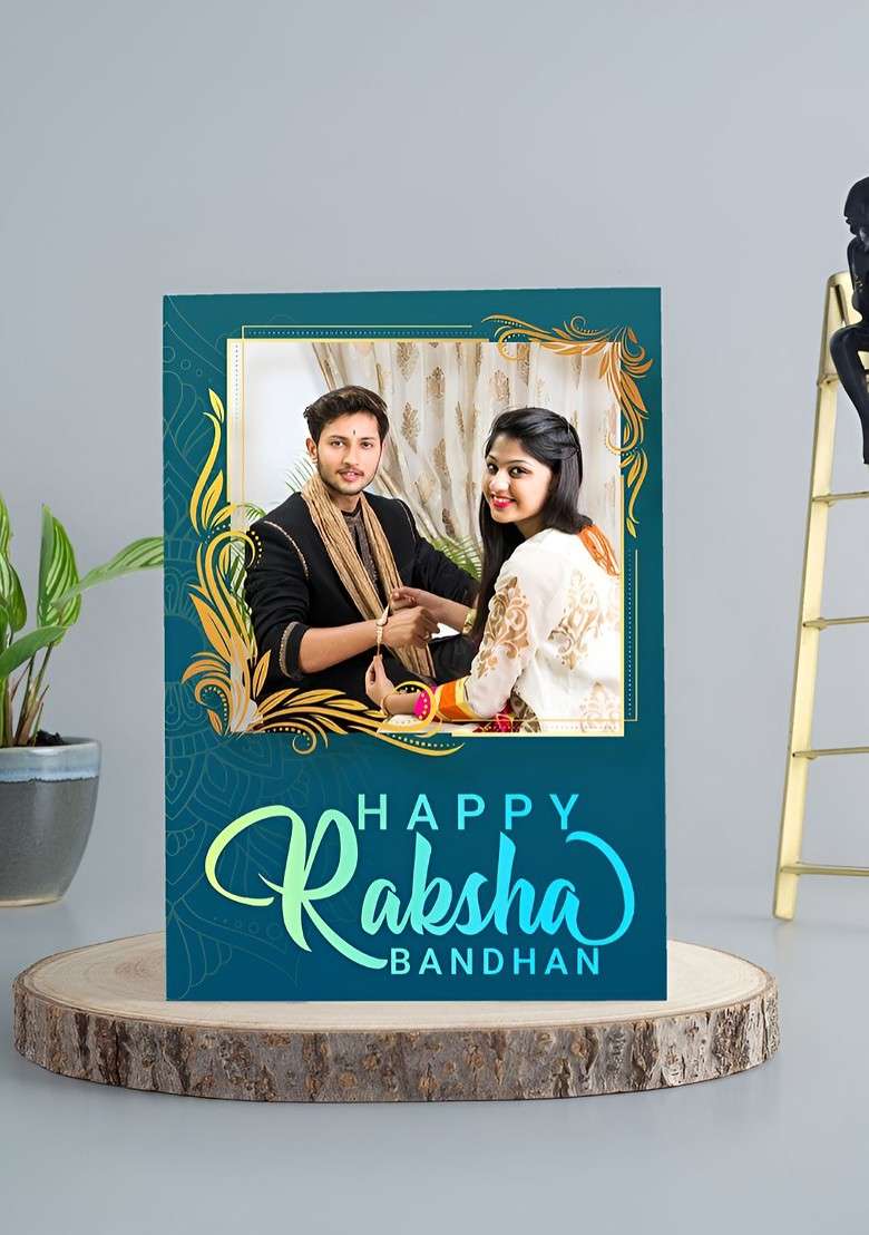 Golden Peacock 3Pcs Rakhi Gift Set - Indya