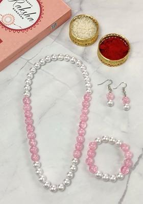 Girls Set Of 3 Jewellery Rakhi Gift Set