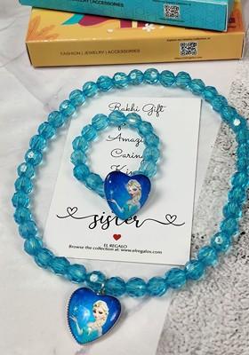 Girls Set Of 2 Elsa Jewellery Rakhi Gift Set