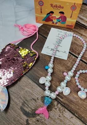 Girls Set Of 3 Jewellery Rakhi Gift Set