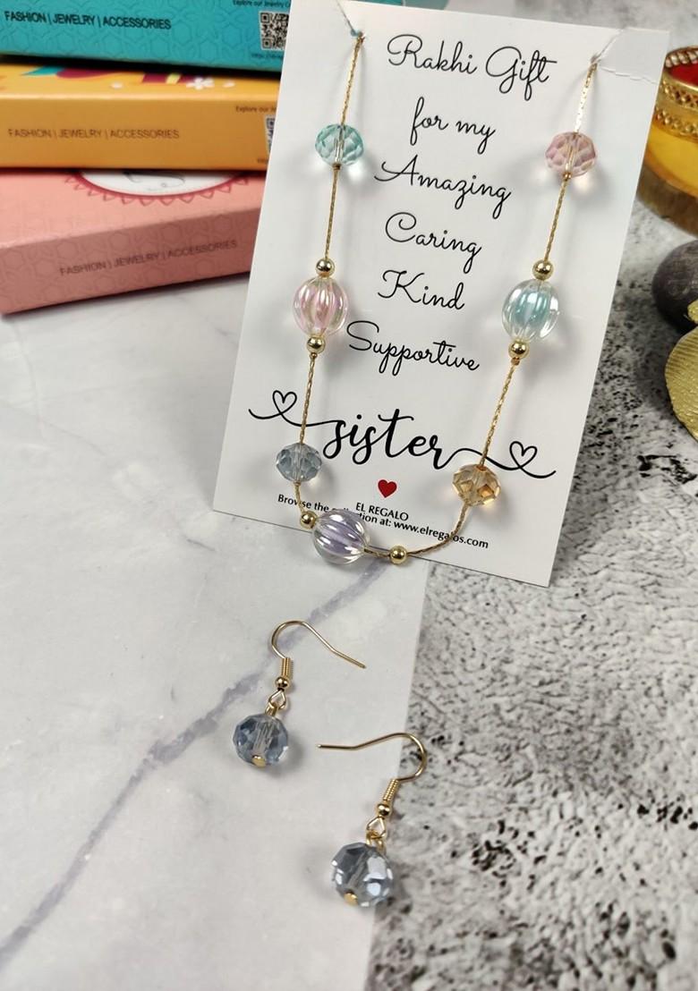 Girls Set Of 2 Rakhi Gift Jewellery Set - Indya