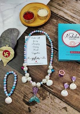 Girls Set Of 4 Jewellery Rakhi Gift Set