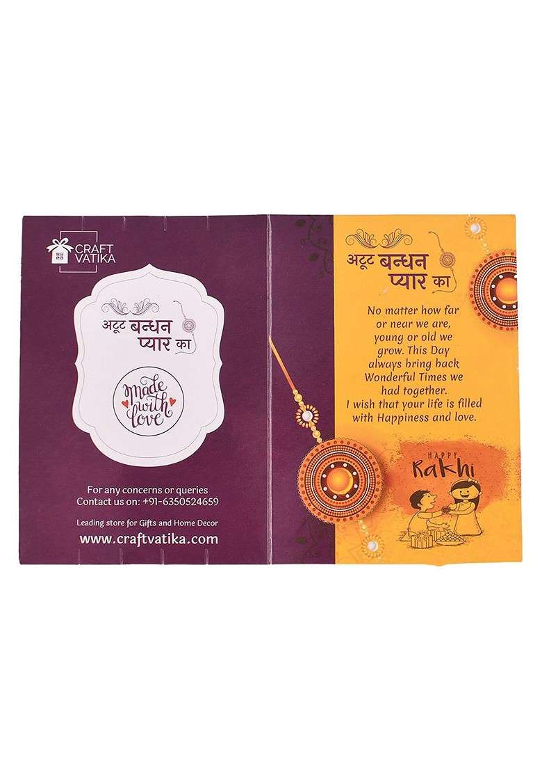 Unisex Set Of 4 Rakhi With Bowl Gift Set - Indya