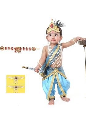 Kids Krishna Costume Top With Dhoti Pants