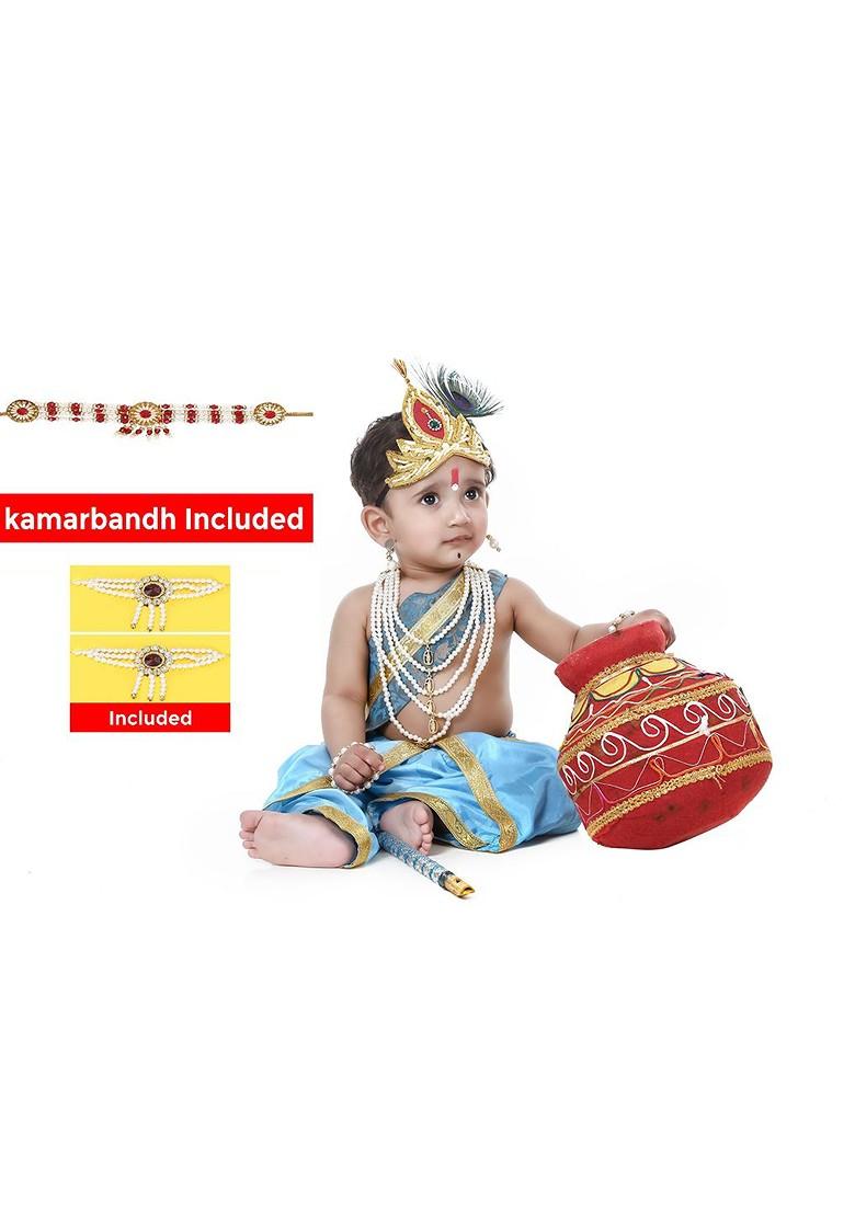 Kids Krishna Costume Top With Dhoti Pants