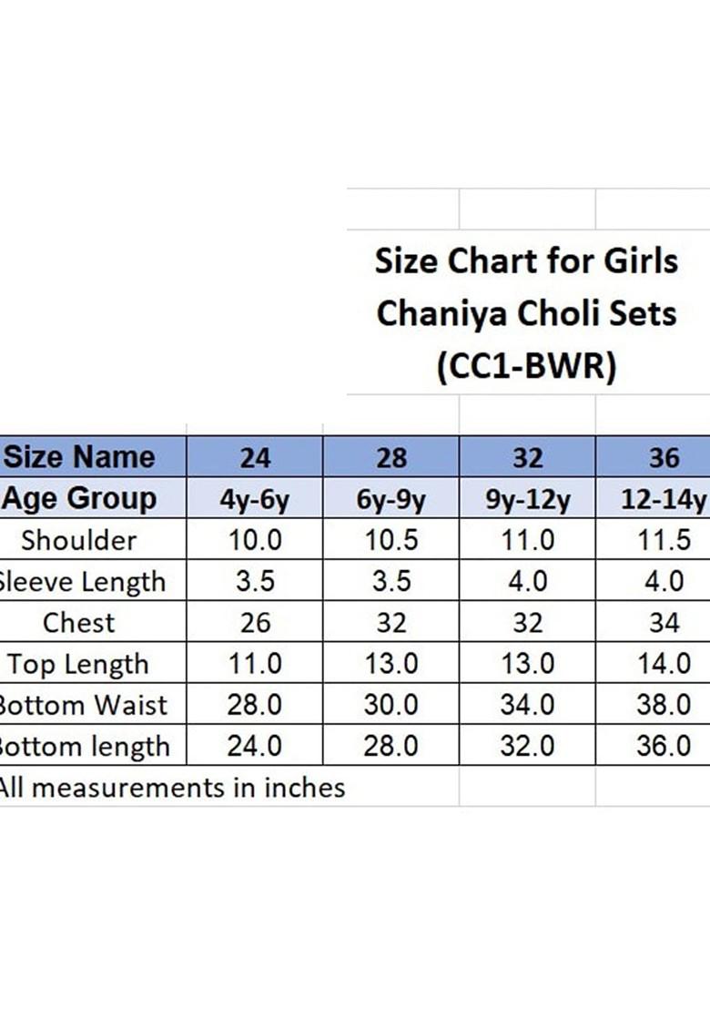 Girls Ethnic Motifs Embroidered Ready To Wear Lehenga Blouse With Dupatta