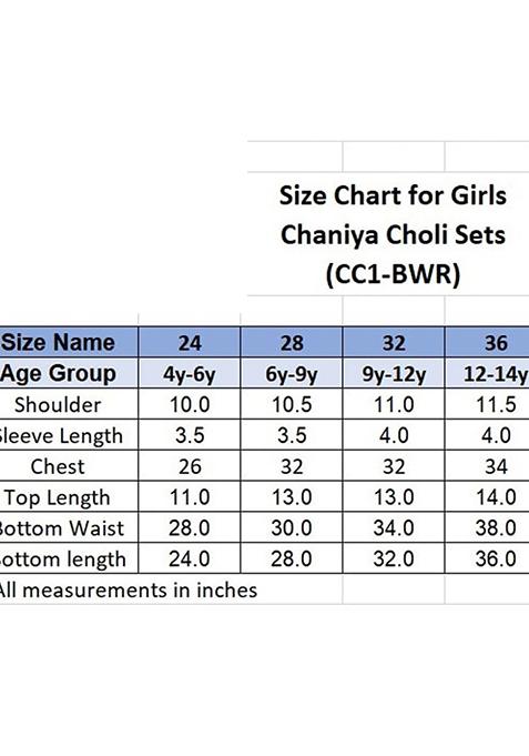 Girls Ethnic Motifs Embroidered Ready To Wear Lehenga Blouse With Dupatta