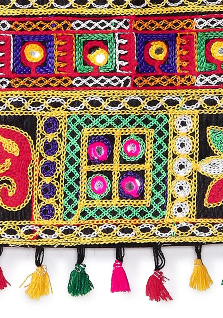 Girls Embroidered Thread Work Ready To Wear Lehenga Blouse With Dupatta