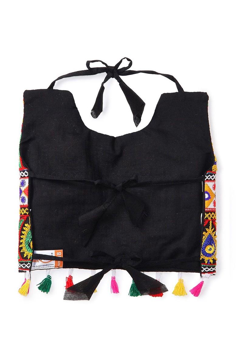 Girls Embroidered Cotton Ready To Wear Lehenga Blouse With Dupatta